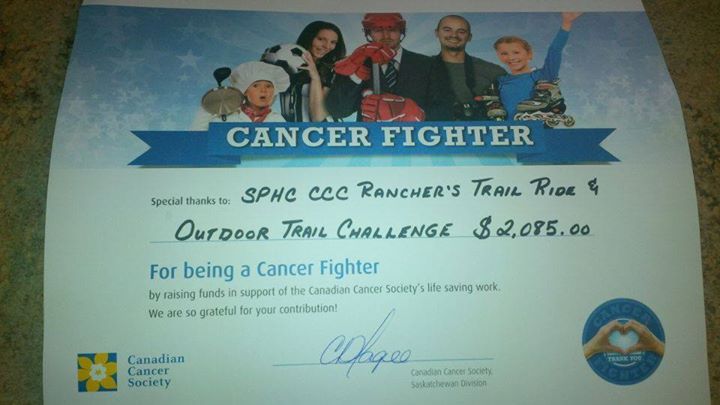 Canadian Cancer Society Money Raised in Bruces Honor